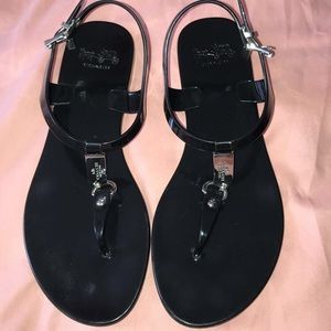 Coach shiny sandals